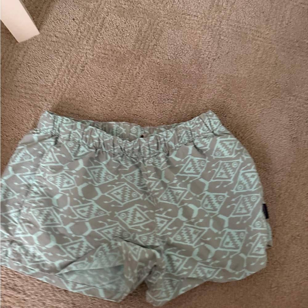 Patagonia Women's Shorts - Light Green Pattern